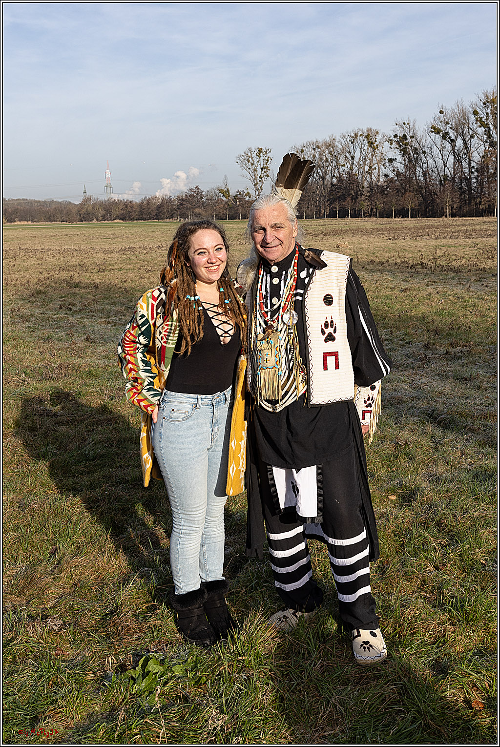 Cheyenne-Halbblut Hunting Wolf in der Falknerei Pierre Schmidt; Gymnich, 09.02.2023